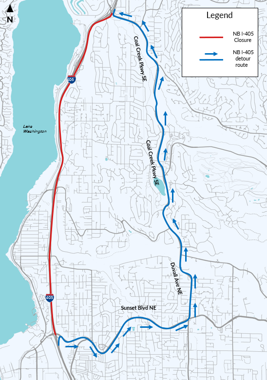 Weekend I-405 Northbound Closure