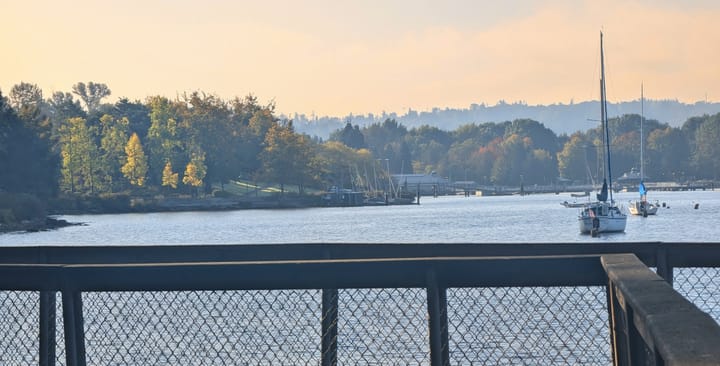 Boats in the bay at Gene Coulon Park